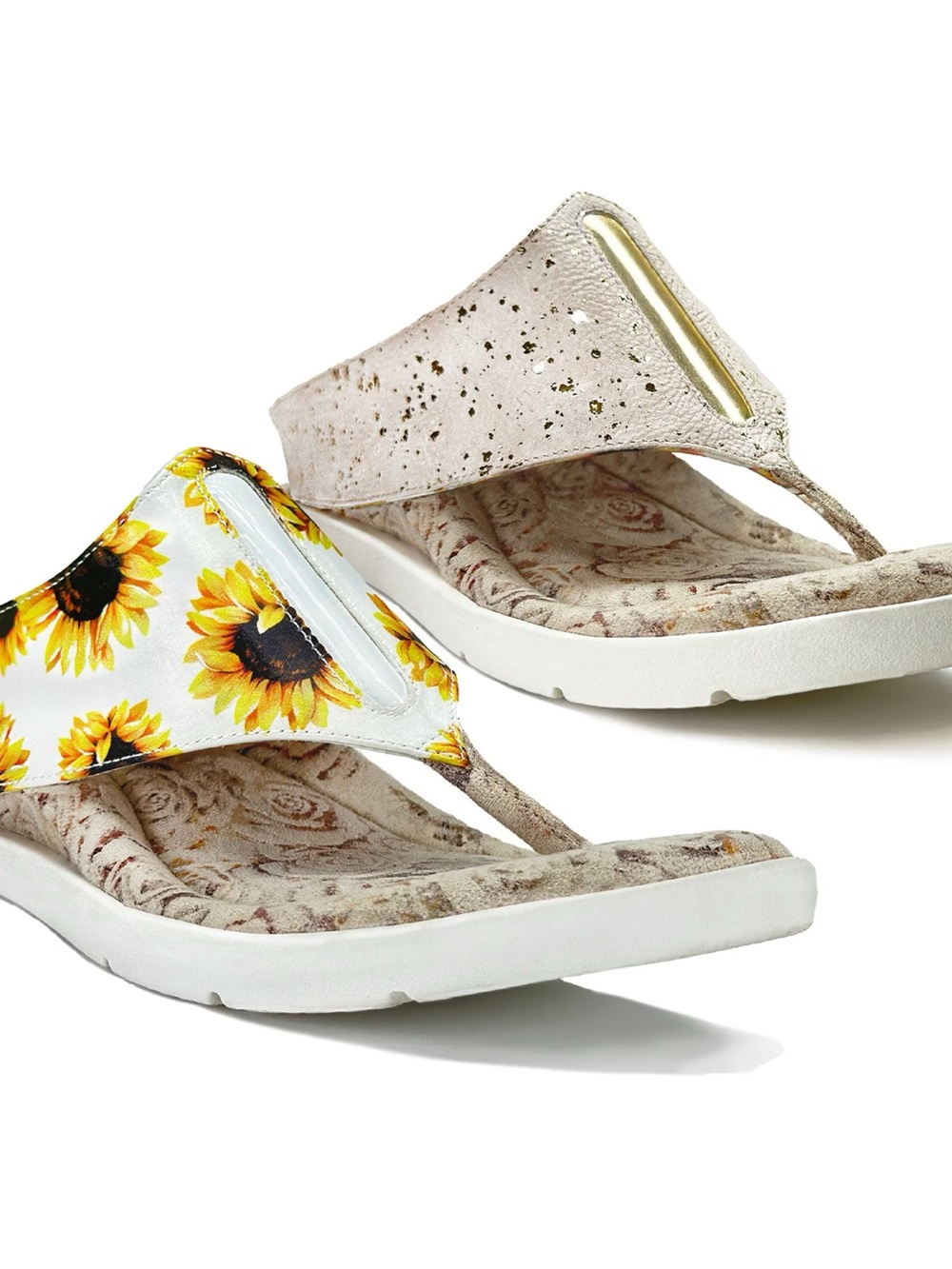 MODZORI REVERSIBLE IRIS FLORAL SANDALS. EXCELLENT CONDITION!!